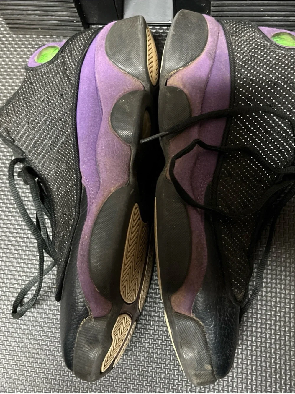Jordan Kids Black and Purple High-Top Sneakers